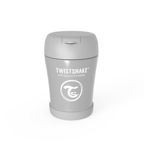 Contenedor De Comida Insulado Twistshake 350Ml Gris Pastel