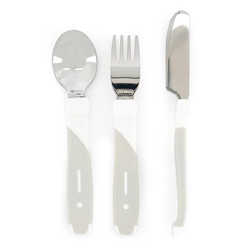 Cubiertos De Aprendizaje De Acero Inoxidable 12+M Blanco