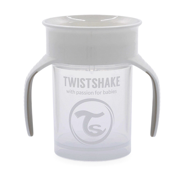 Vaso Twistshake 360 6+M Gris Blanco
