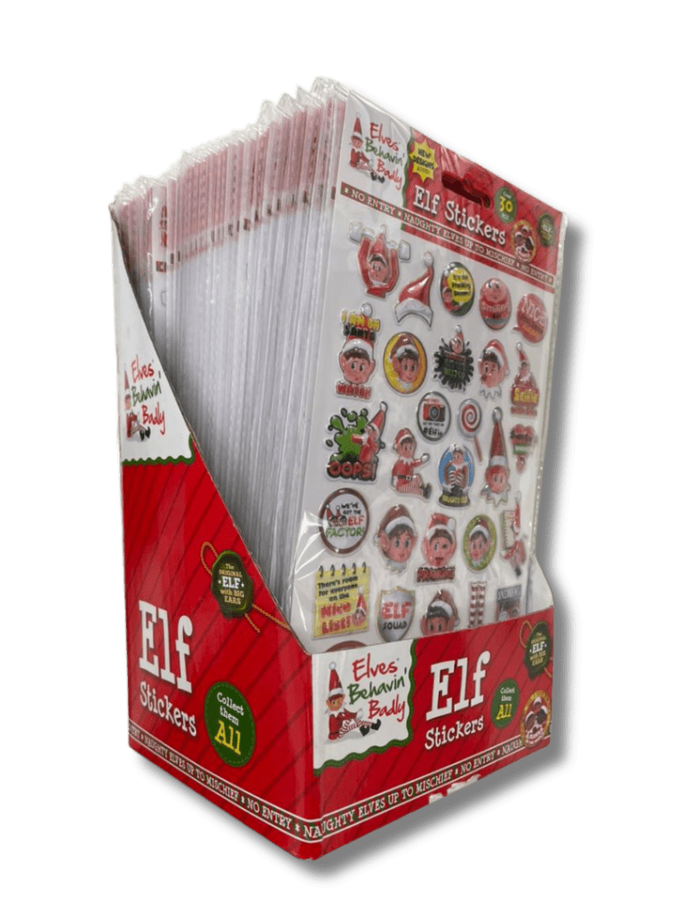 Christmas Elves puffy sticker pk 48 unidades