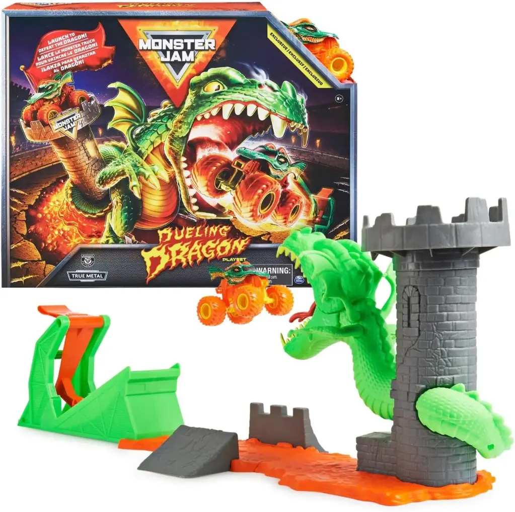 Monster Jam Set De Acrobacias Duelo De Dragones 1:64.